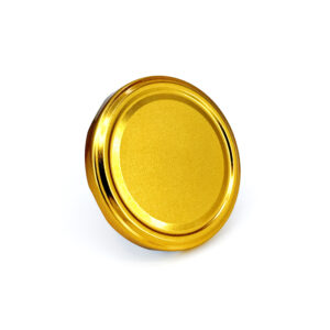 Aukso spalvos metalinis užsukamasis dangtelis, 82 mm