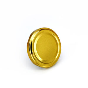 Aukso spalvos metalinis užsukamasis dangtelis, 66 mm