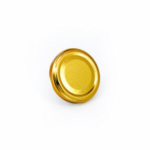 Aukso spalvos metalinis užsukamasis dangtelis, 58 mm