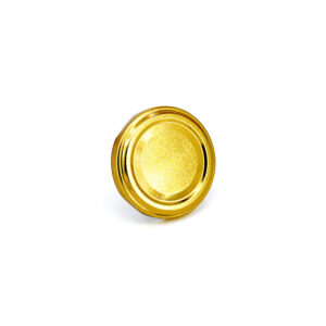 Aukso spalvos metalinis užsukamasis dangtelis, 53 mm